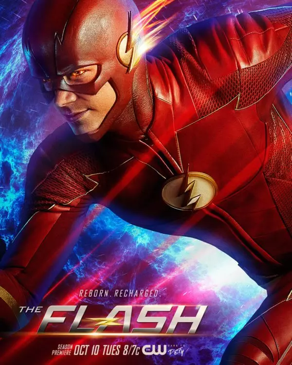 The Flash is reborn and recharged on season 4 poster
