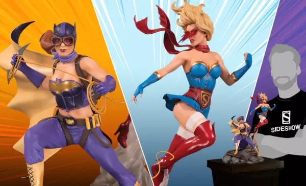 DC Bombshells Batgirl and Supergirl Celebration statue unveiled by 