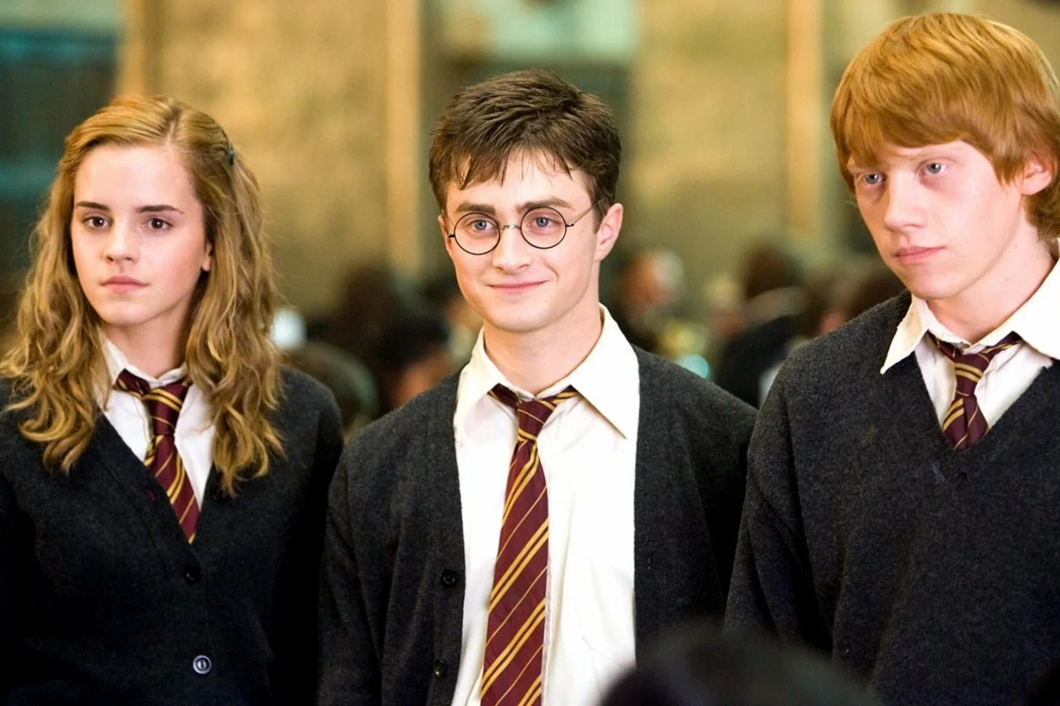 Daniel Radcliffe, Rupert Grint and Emma Watson reunite in first Harry ...