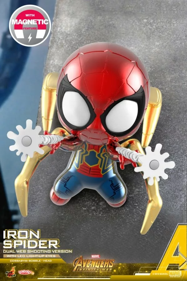 Iron Spider Cosbaby Bobble Head Figure by Hot Toys Marvel Avengers Infinity War 