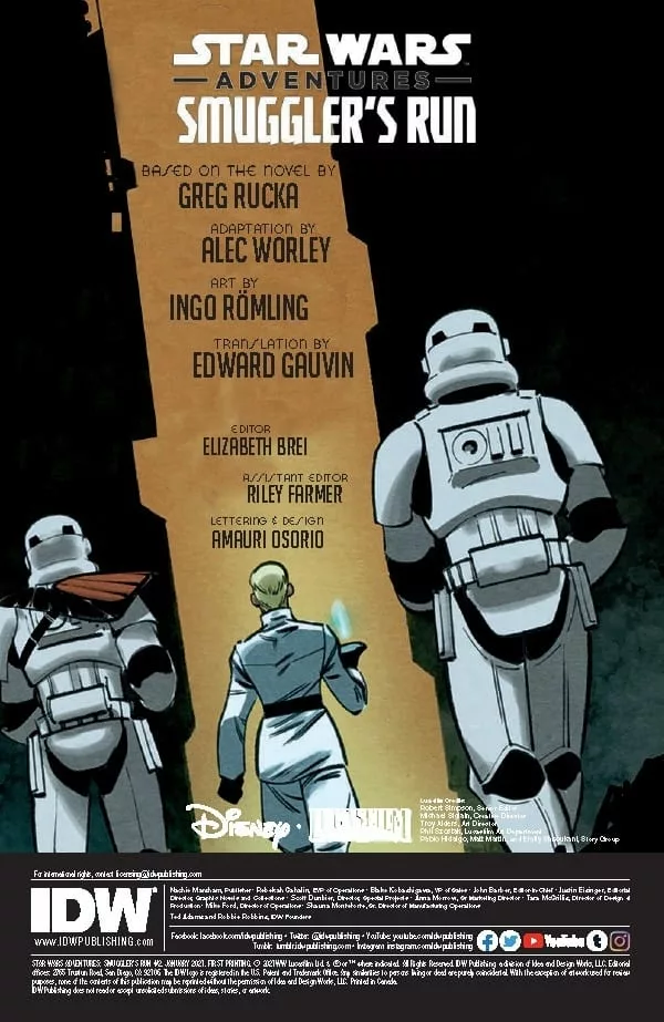 Star Wars Adventures Smugglers Run #1-2 of 2 IDW Comics 2021