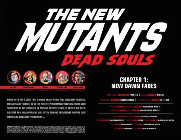 NEW MUTANTS DEAD SOULS #1