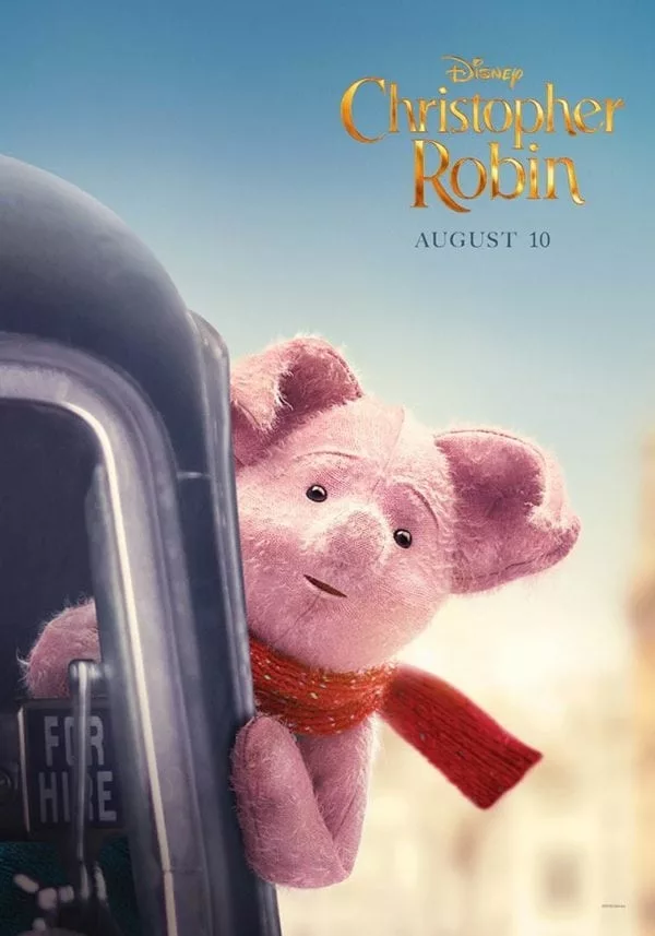 Christopher Robin character posters featuring Winnie the Pooh, Tigger,  Eeyore, Kanga, Roo and Piglet