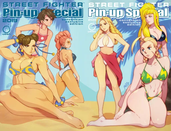 Street Fighter Beach Party Pinup - Vega Dust Jacket