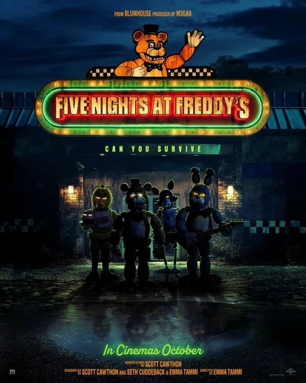 JonnyBlox on X: The animatronic characters of Freddy, Bonnie, Chica, and  Foxy in the trailer for Blumhouse's 'FIVE NIGHTS AT FREDDY'S' movie! #fnaf  #fnafmovie #fivenightsatfreddys  / X