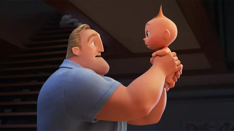 Disney Pixar Mr. Incredible and Baby Jack. Jack Talks and turns