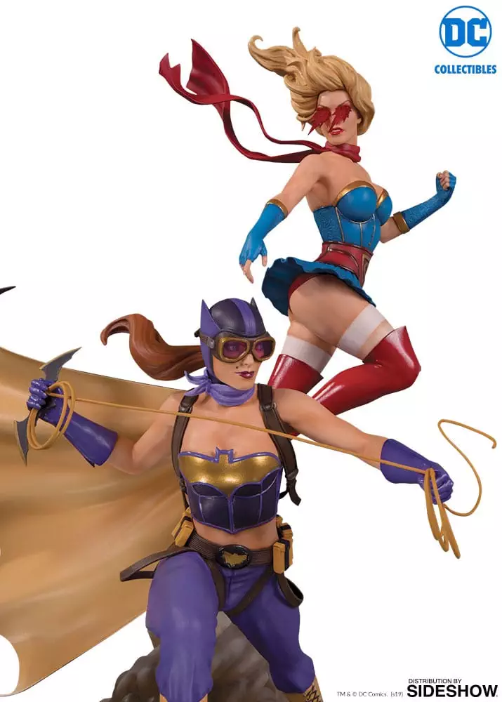 DC Bombshells Batgirl and Supergirl Celebration statue unveiled by