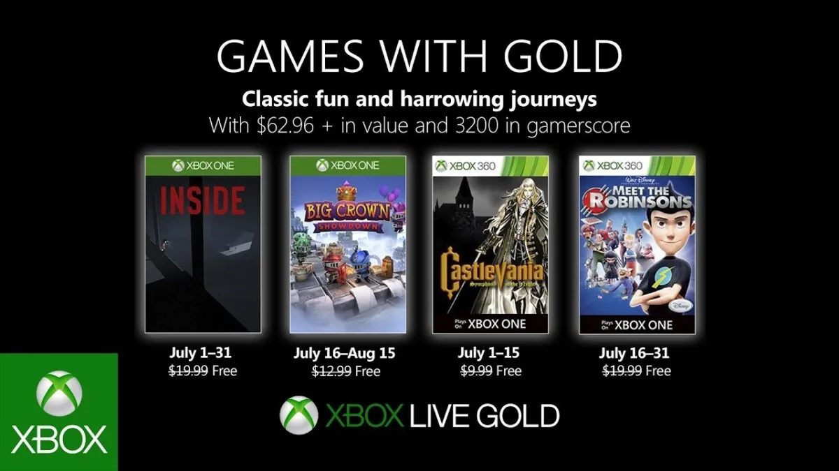 Xbox Games with Gold for July 2019 revealed